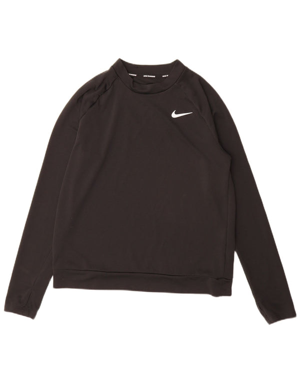 Nike Herre Dri Fit Top Langærmet Lille Sort Polyester
