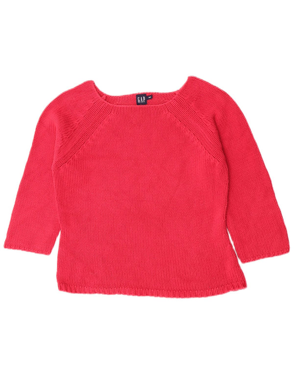 Gap Womens Crop 3/4-ærmet bådhalstrøje UK 12 Medium Pink
