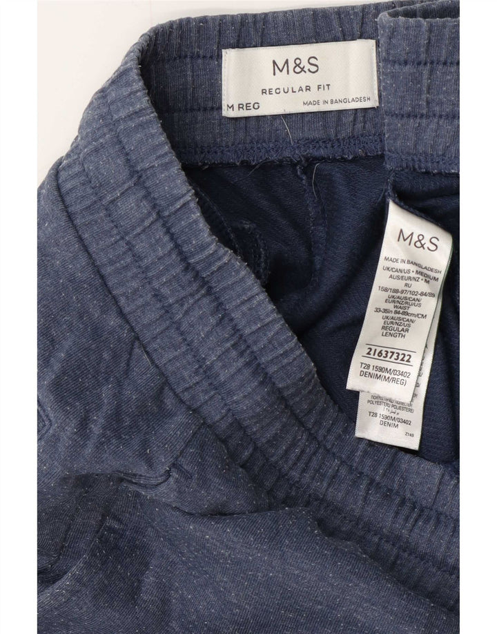 Marks & Spencer Herre Regular Fit træningsdragt Bukser Medium Blue Bomuld