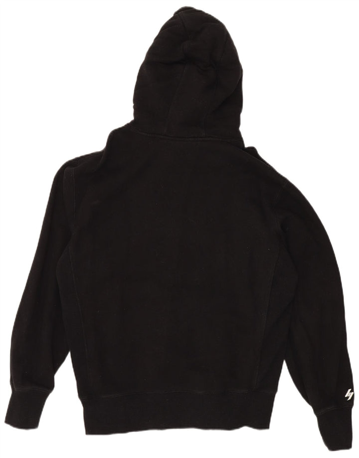 SUPERDRY Herre Loose Fit hættetrøje Jumper Lille sort bomuld