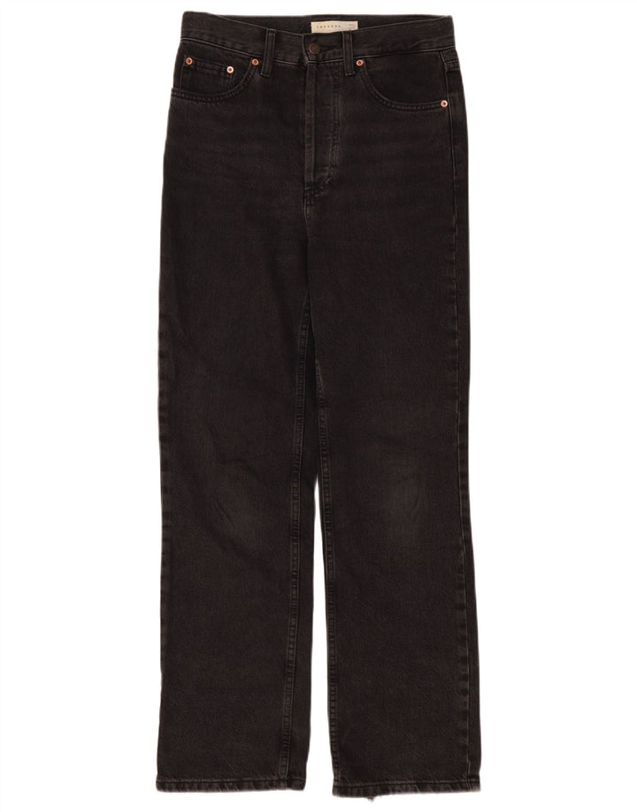 Topshop Dame Straight Jeans W28 L30 Sort Bomuld