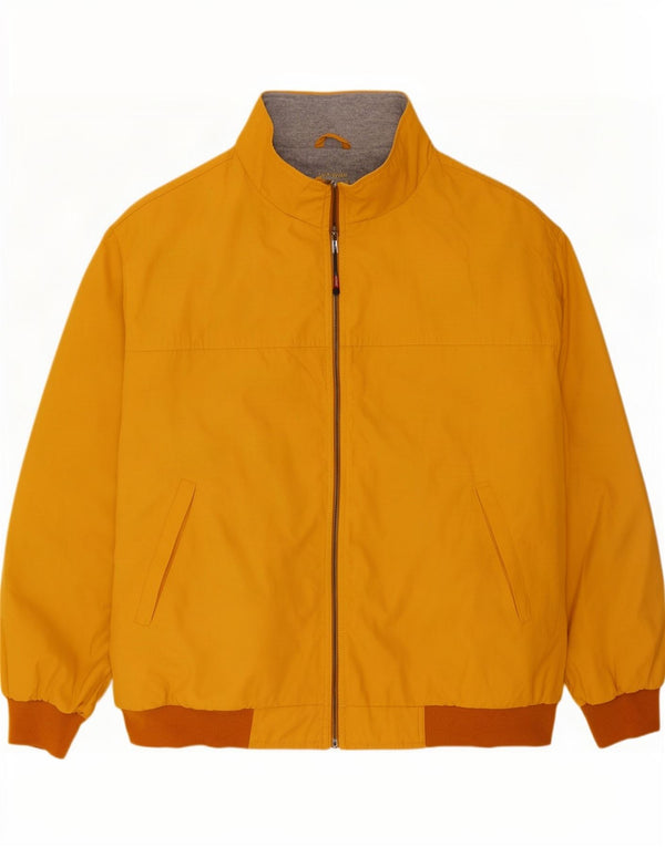 Vintage Herre Loose Fit Windbreaker Jacket UK 42 XL Gul Colourblock