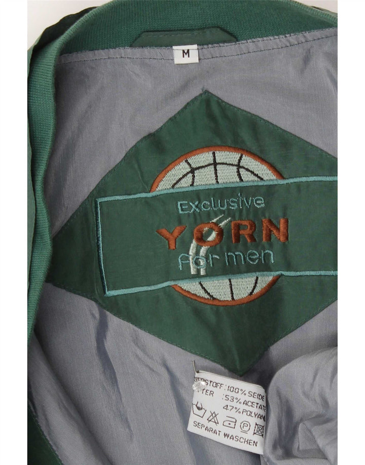 Yorn Herre Bomber Jacket UK 38 Medium Green Silke