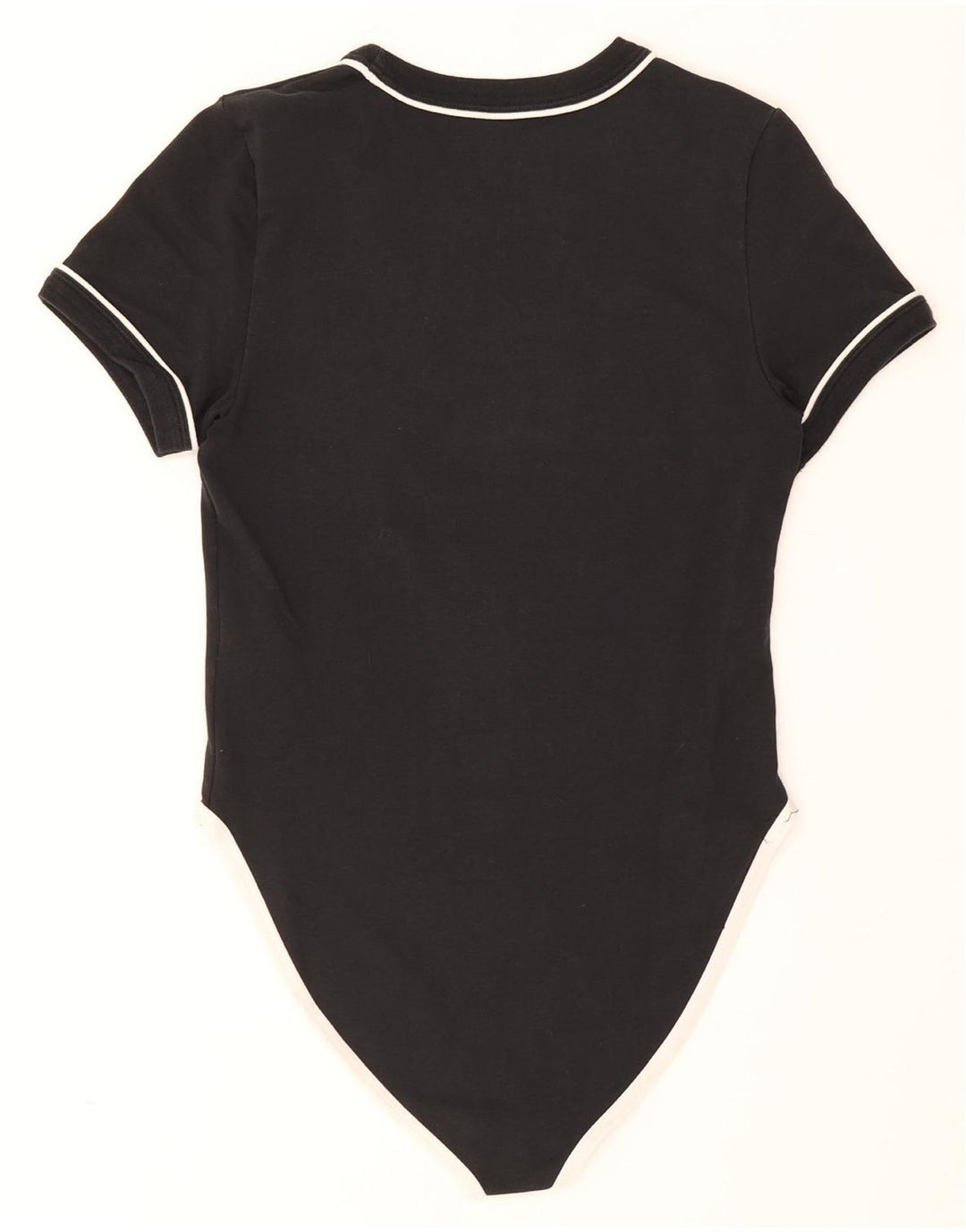 Nike Kvinders Grafisk Bodysuit UK 12 Medium Sort Bomuld