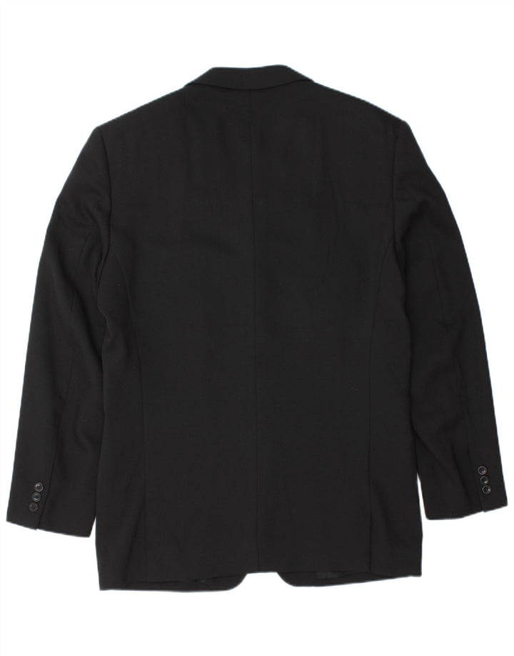 Versace Herre 3-knaps blazerjakke IT 48 Medium Sort Uld