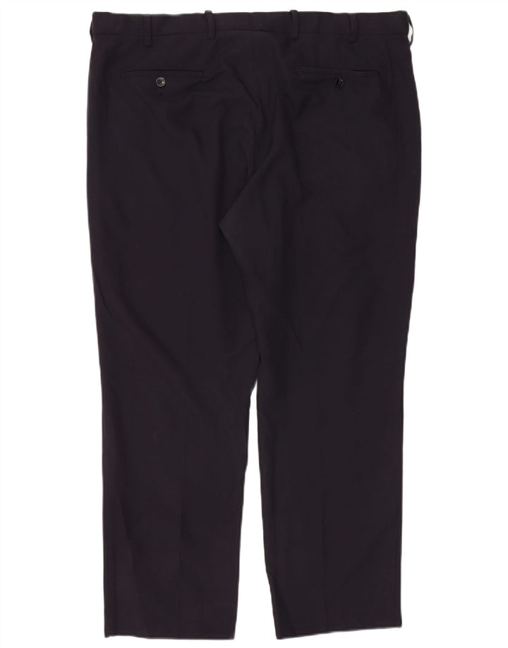 Marks & Spencer Herre Regular Fit Chinobukser W40 L29 Marineblå polyester