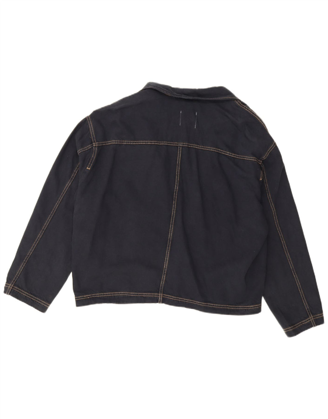 Zara Dame Oversized 1 knap Denim Blazer Jacket UK 14 Medium Navy Blue