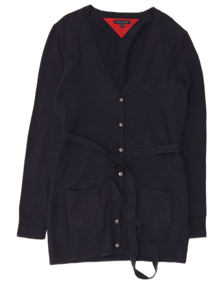 TOMMY HILFIGER Cardigantrøje til kvinder UK 12 Mellem marineblå bomuld