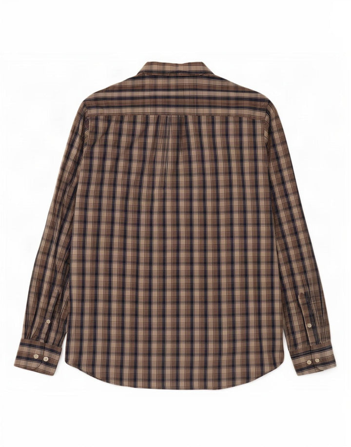 Vintage herreskjorte 2XL brun ternet bomuld