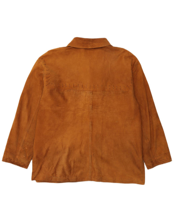 Conbipel Womens Oversized Suede Jacket IT 46 Large Brown