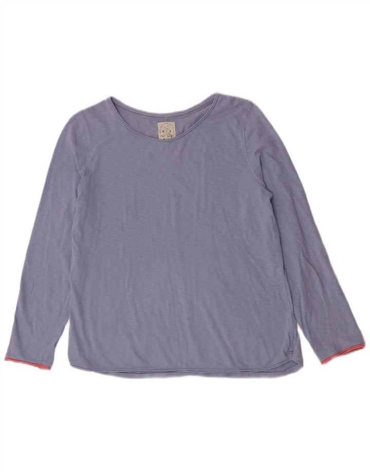 White Stuff Dame Top Langærmet UK 12 Medium Blue Bomuld