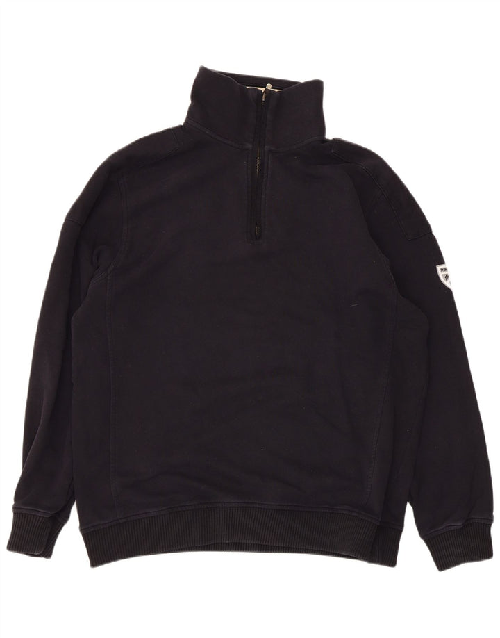 Bugatti Sweatshirt med lynlås til mænd XL sort bomuld