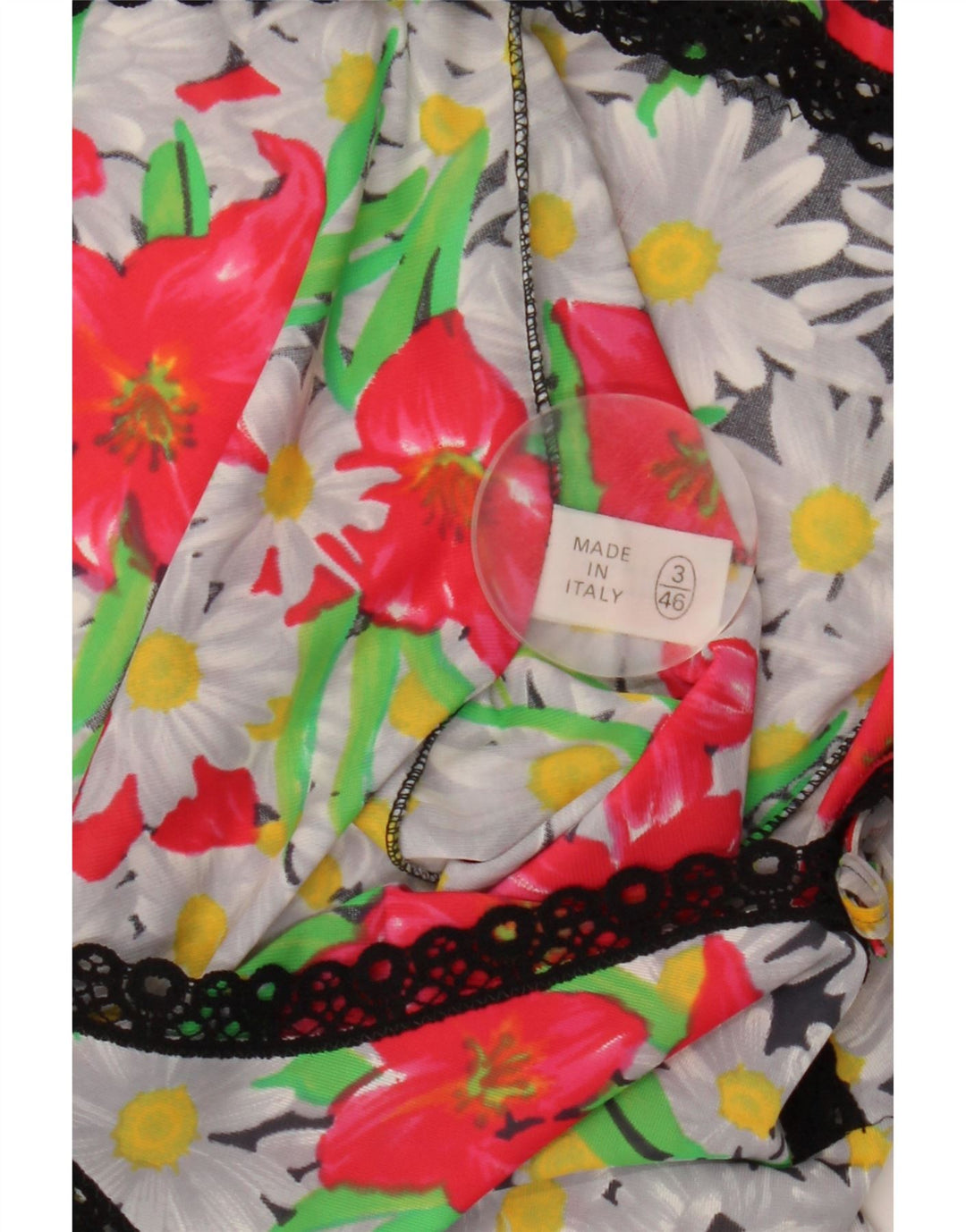 Vintage Dame Slip Dress IT 46 Large Multicolored Floral