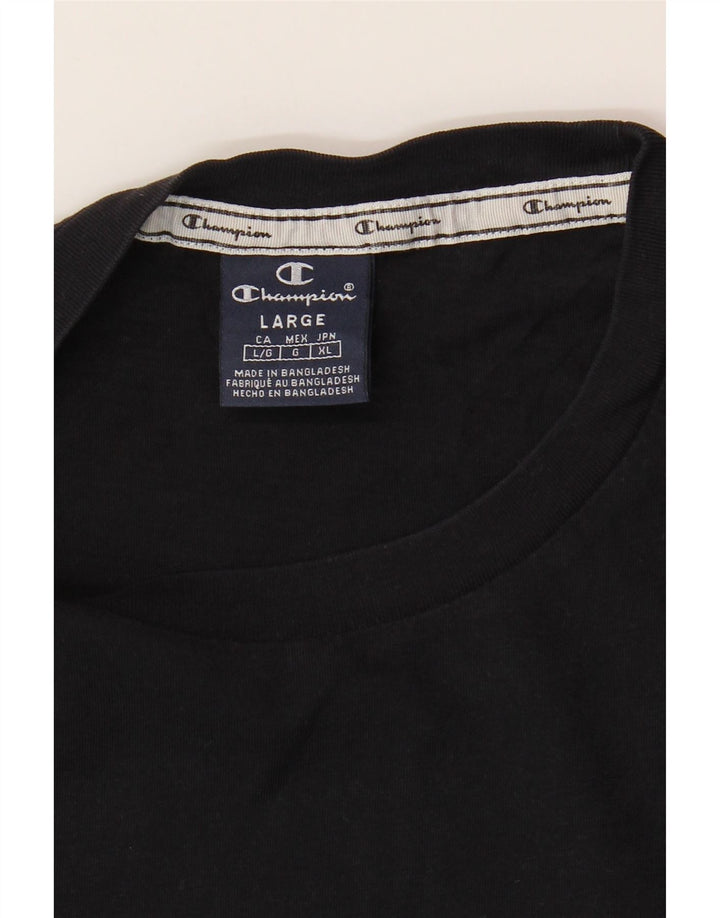 CHAMPION Herre Grafisk T-Shirt Top Stor Sort