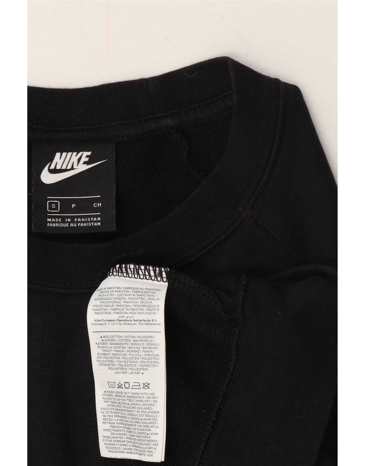 Nike Dame Oversized Sweatshirt Jumper UK 10 Small Black Bomuld