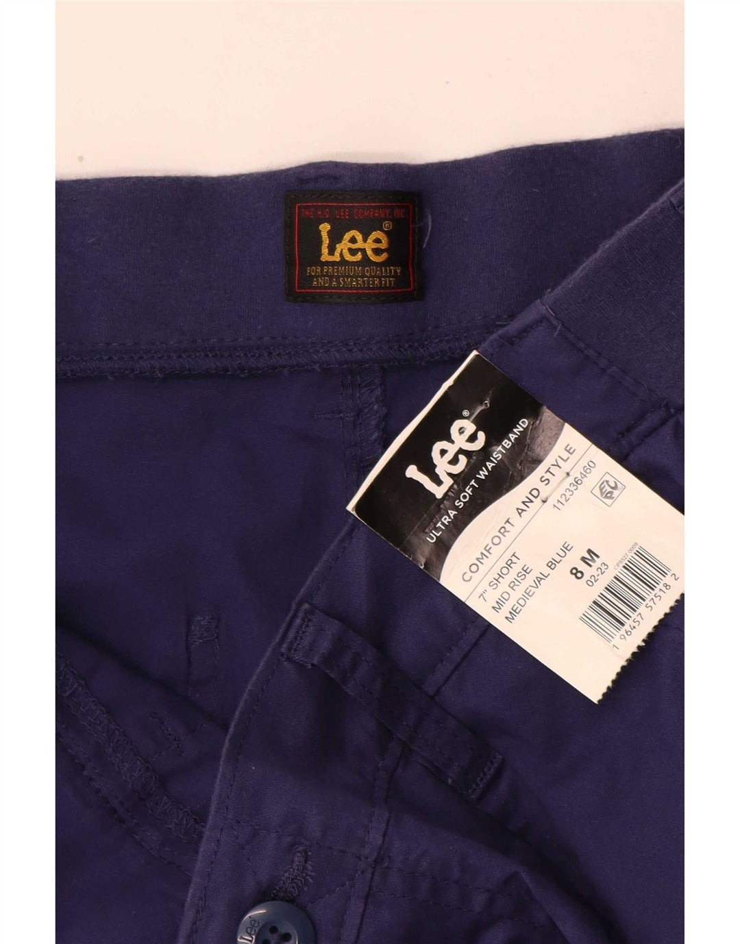 Lee Dame Mid Rise Chino Shorts US 8 Medium W30 Marineblå Bomuld