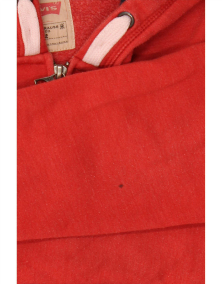 Levi's Boys grafisk hættetrøje med lynlås 11-12 år rød bomuld