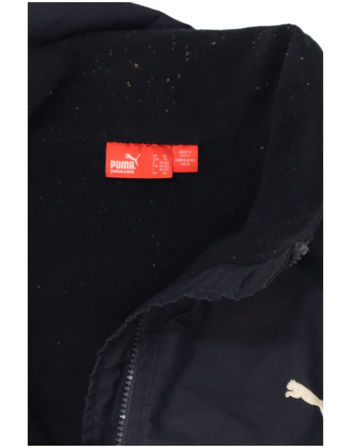 Puma Herre grafisk bomberjakke UK 42 XL Navy Blue Colourblock