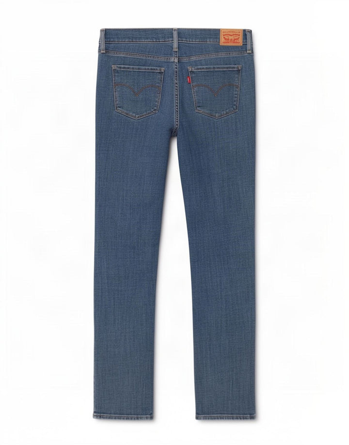 Levi's Dame 314 Shaping Straight Jeans W32 L32 Blå Bomuld