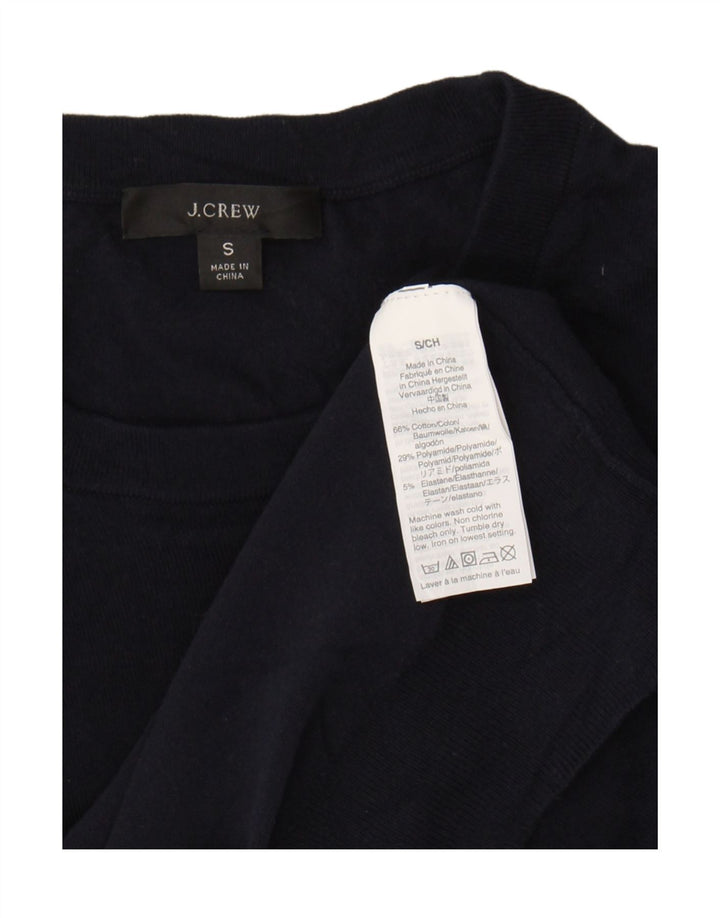 J. Crew Damevest Tank Top UK 8 Small Navy Blue Cotton