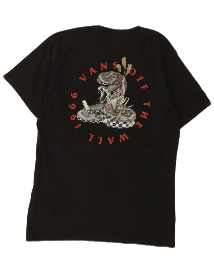 Vans Herre Classic Fit Grafisk T-Shirt Top Medium Sort Bomuld