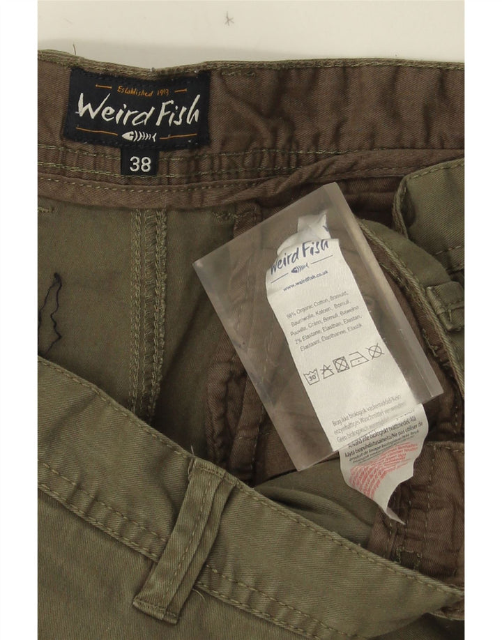 Weird Fish Herre Cargo Shorts W38 XL Khaki Bomuld