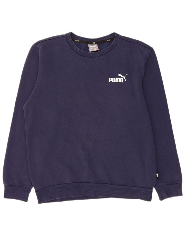PUMA Sweatshirt til mænd, lille marineblå bomuld