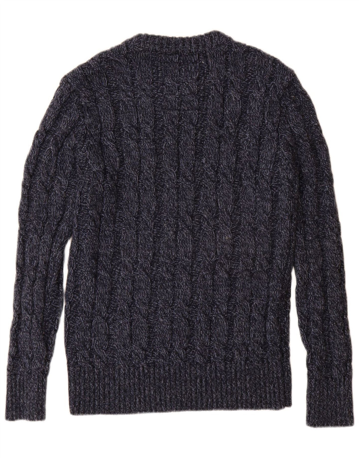SUPERDRY Herre sweater med rund hals, medium marineblå akryl