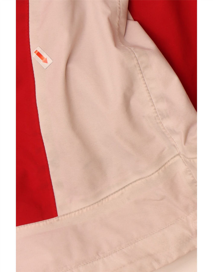 HELLY HANSEN Regnjakke med hætte til kvinder UK 18 XL Rød Colourblock Polyester