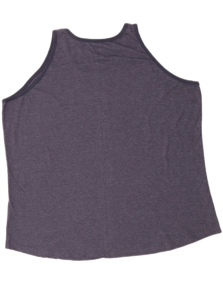 GENUINE MERCHANDISE Mens Graphic Vest Top XL Navy Blue Cotton Vintage Genuine Merchandise and Second-Hand Genuine Merchandise from Messina Hembry 