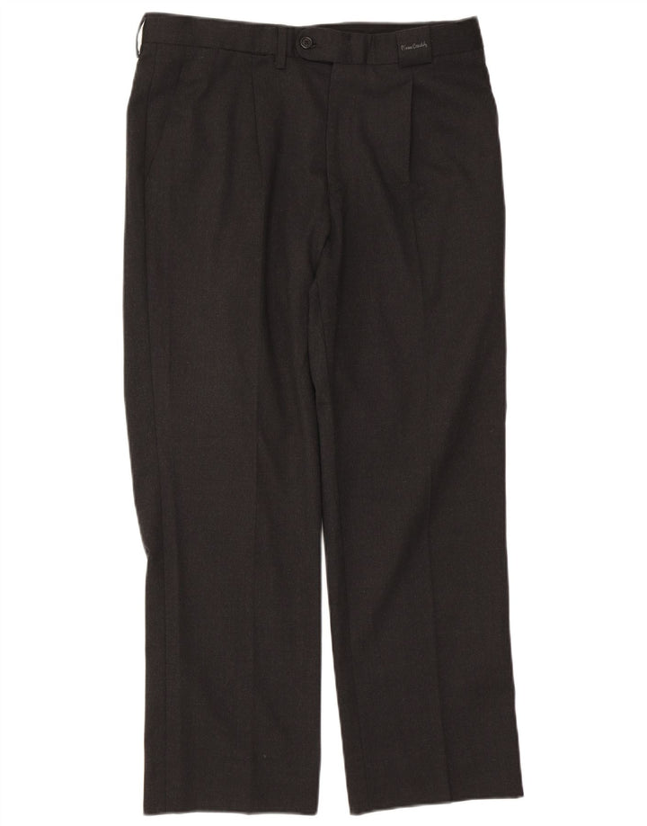 PIERRE CARDIN Womens Straight Suit Trousers IT 42 Medium W34 L28 Grey