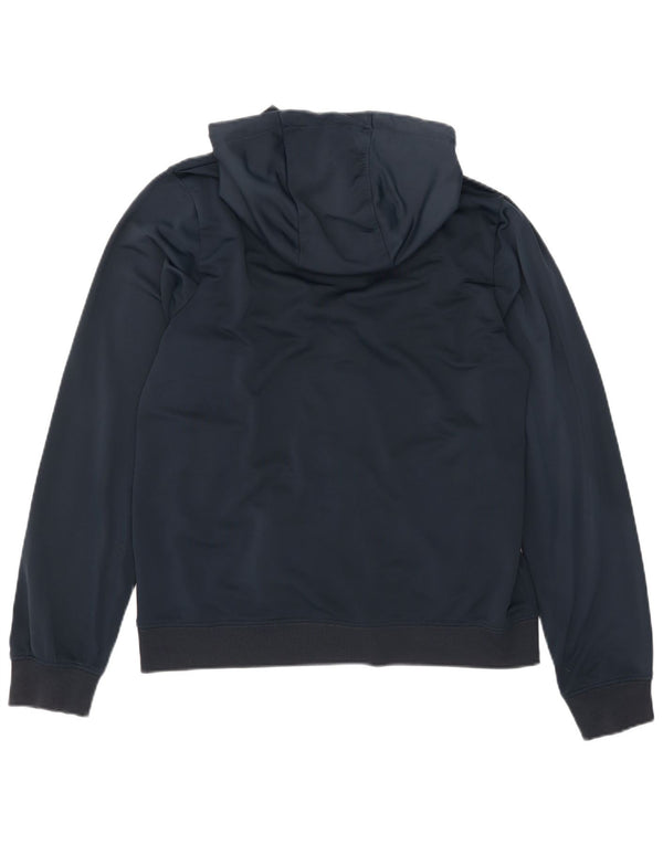 Nike Hættetrøje med lynlås til mænd Large Navy Blue Colourblock Polyester