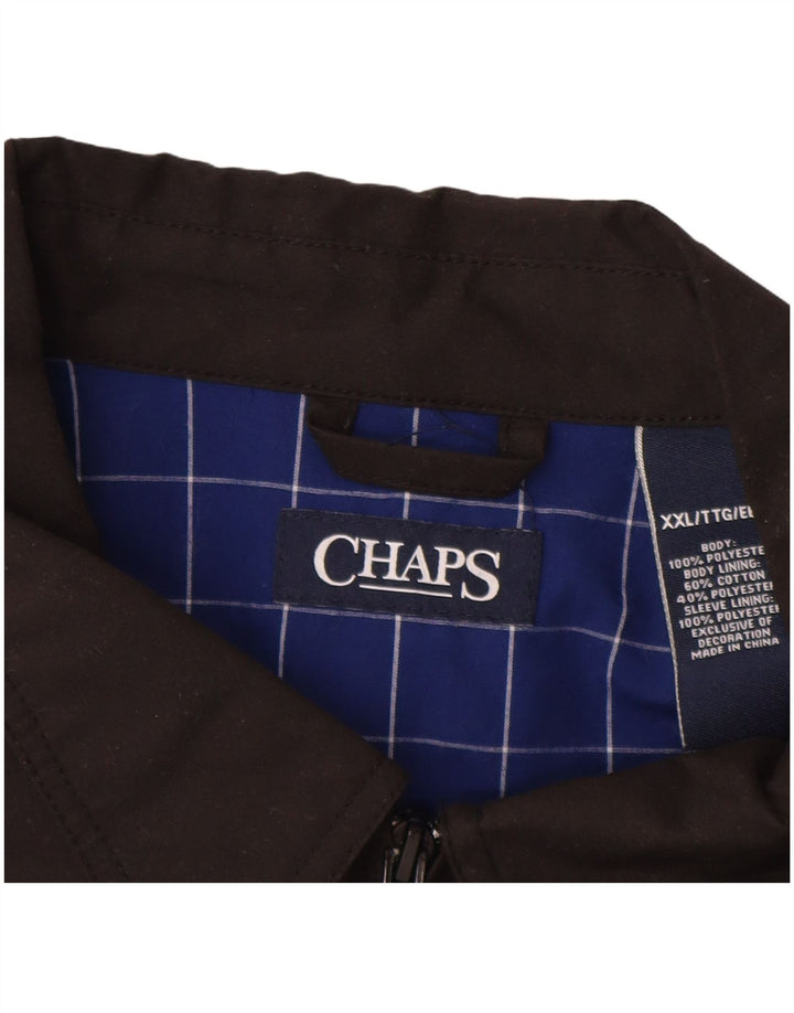 CHAPS Mens Bomber Jacket UK 44 2XL Black Polyester