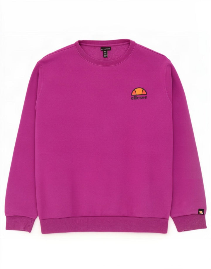 Ellesse Herre Sweatshirt Jumper XL Lilla Bomuld