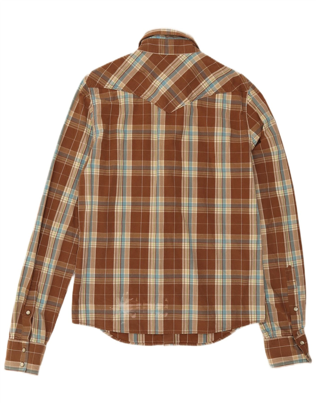 Hollister herreskjorte medium brun ternet bomuld