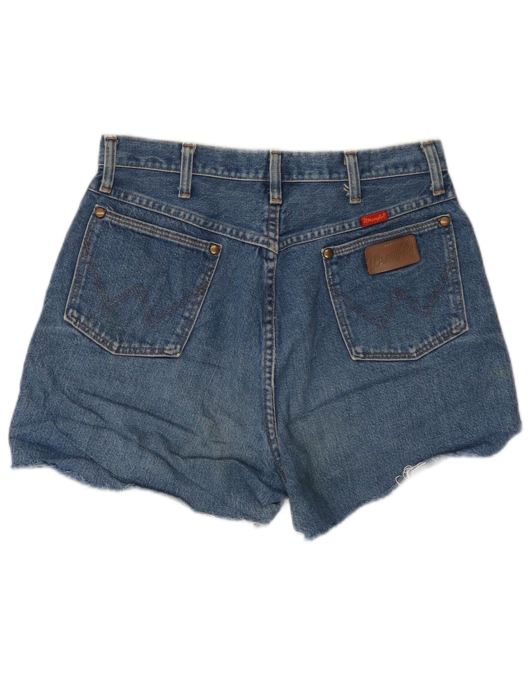 Wrangler denimshorts til kvinder W30 mellemblå bomuld