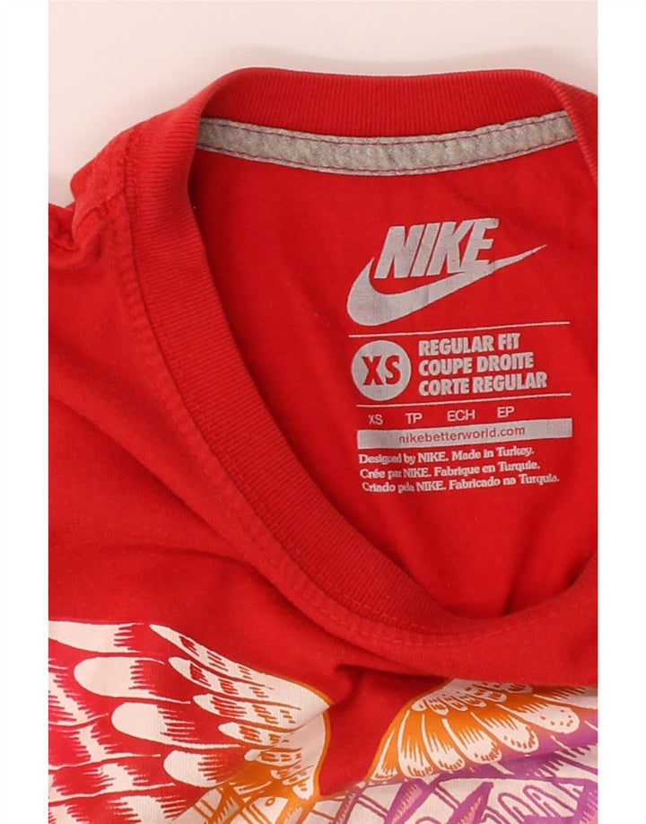 NIKE Mens Regular Fit Graphic T-Shirt Top XS Red Cotton Vintage Nike and Second-Hand Nike from Messina Hembry 