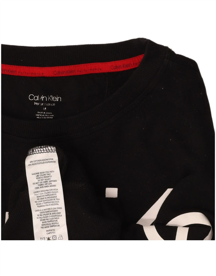 CALVIN KLEIN Graphic Sweatshirt Jumper UK 14 Medium Sort