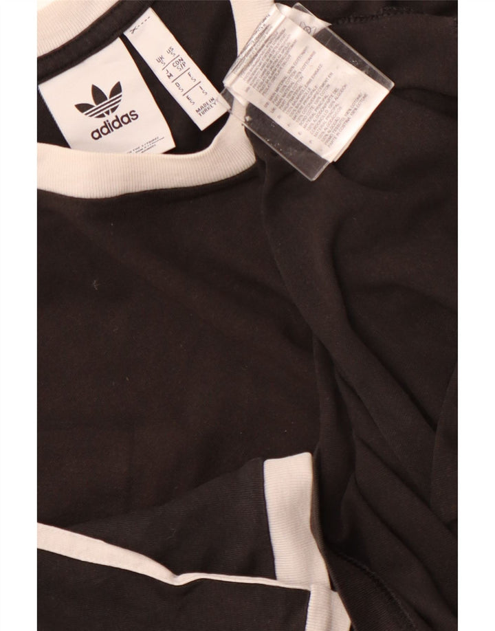 ADIDAS Herre T-Shirt Top Lille Sort Bomuld