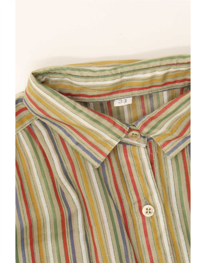 Vintage dameskjorte EU 33 XS Grøn stribet