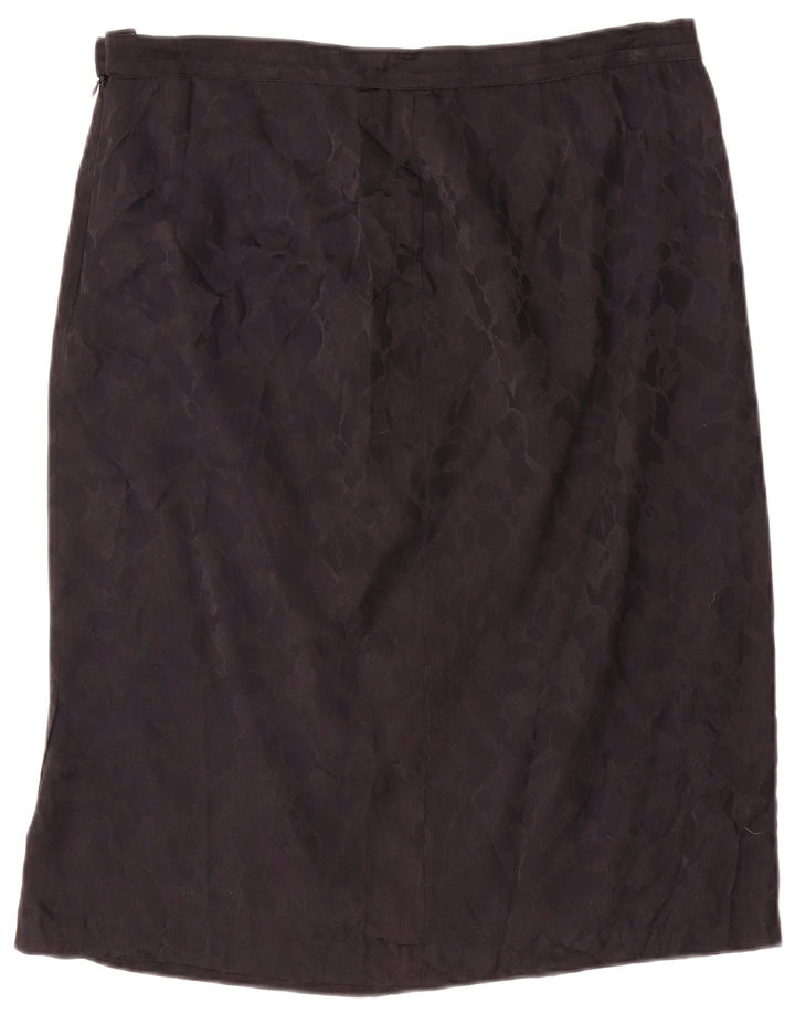 Vintage lige nederdel til kvinder IT 46 Large W34 Black Silk