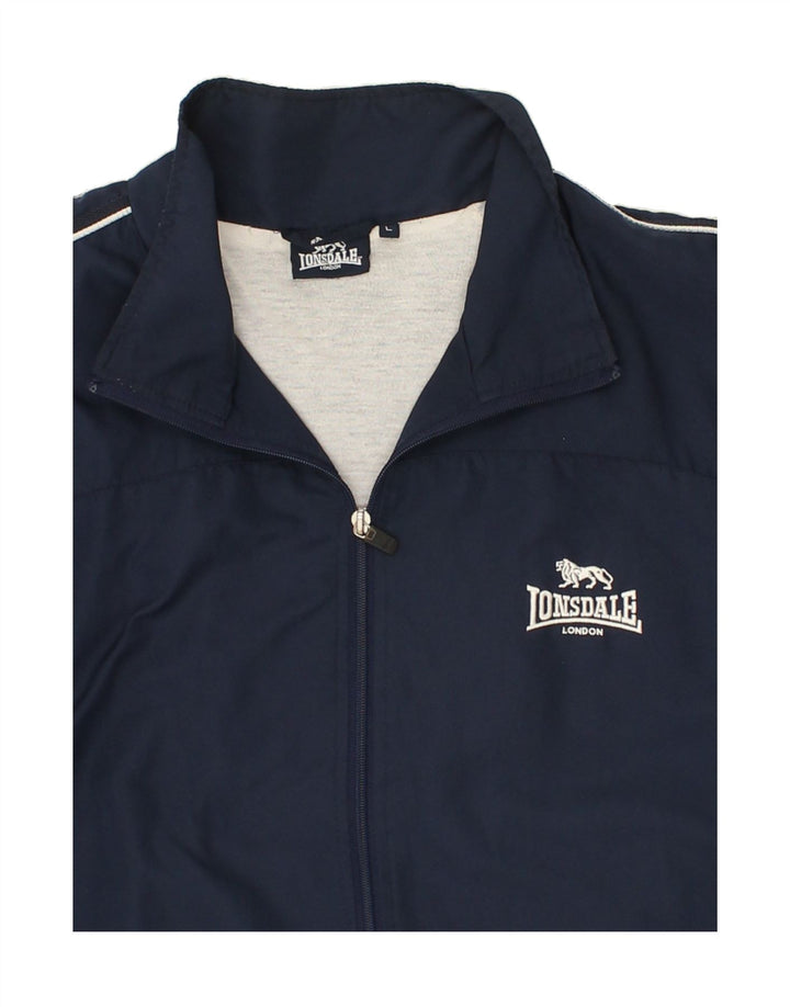 LONSDALE Træningsdragt til mænd Topjakke Stor marineblå polyester