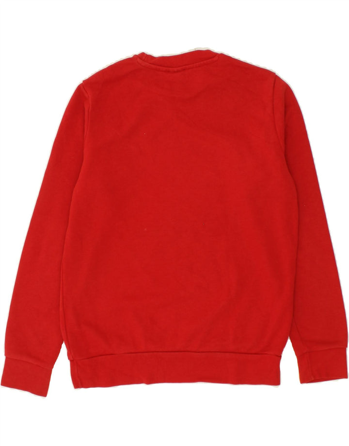 ADIDAS Boys Graphic Sweatshirt Jumper 13-14 Years Red Cotton Vintage Adidas and Second-Hand Adidas from Messina Hembry 