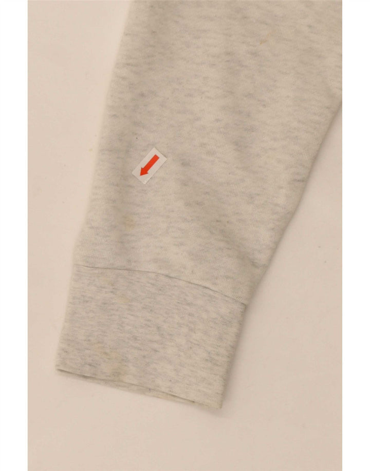 Adidas Dame Grafisk Sweatshirt Jumper UK 8 Small Grey Flecked