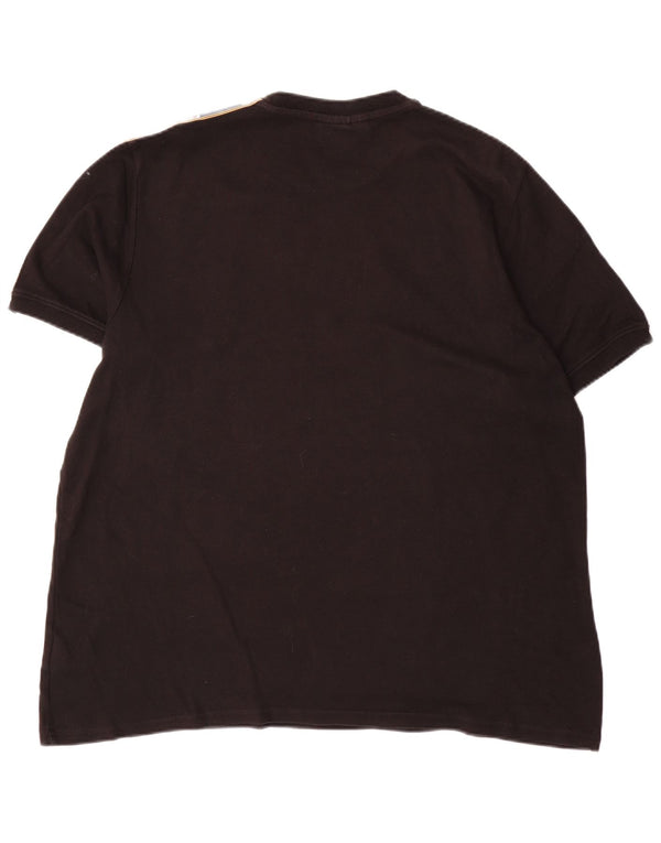 Fila Herre Grafisk T-Shirt Top 2XL Sort Bomuld