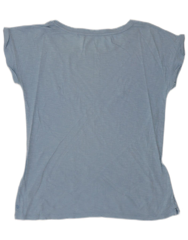 Fat Face Dame Oversized T-Shirt Top UK 10 Small Blue Cotton