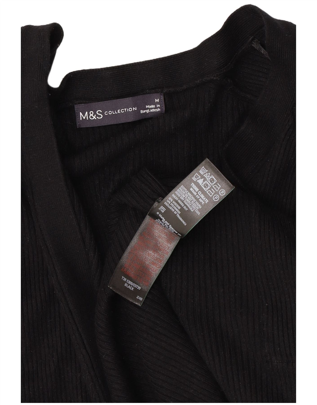 Marks & Spencer Dame Oversized Open Cardigan Sweater UK 14 Medium Black