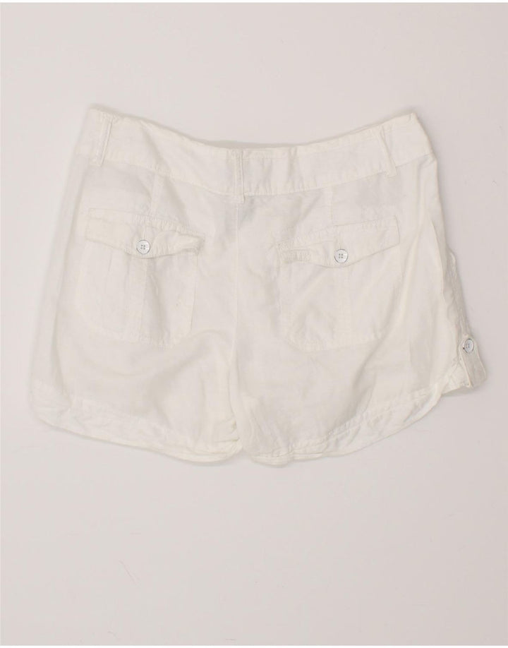 CONVERSE Casual Shorts til kvinder US 8 Medium W34 Hvid hør