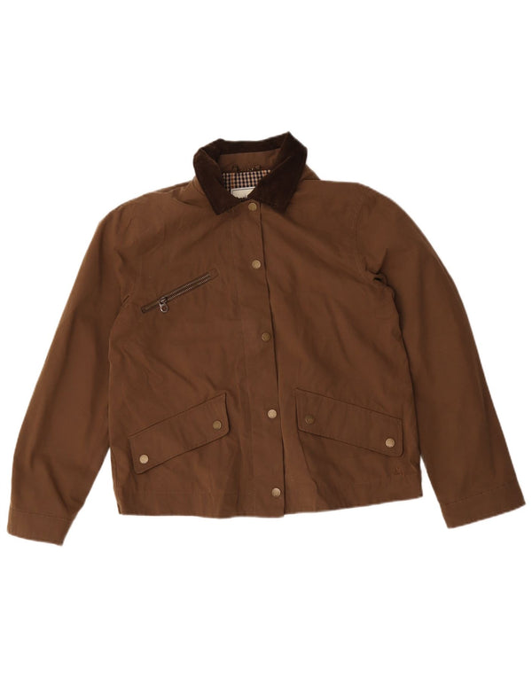 Joules Womens Oversized Utility Jacket UK 10 Small Brown Colourblock