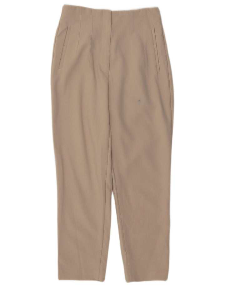 Zara Dame tilspidsede Casual Bukser Medium W28 L26 Beige Polyester